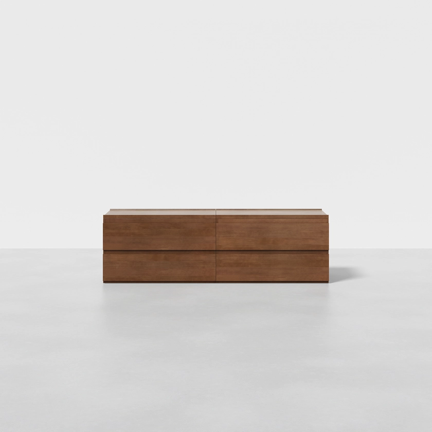 Walnut 2x2 Drawer Dresser - Dressers & Shelving | Thuma