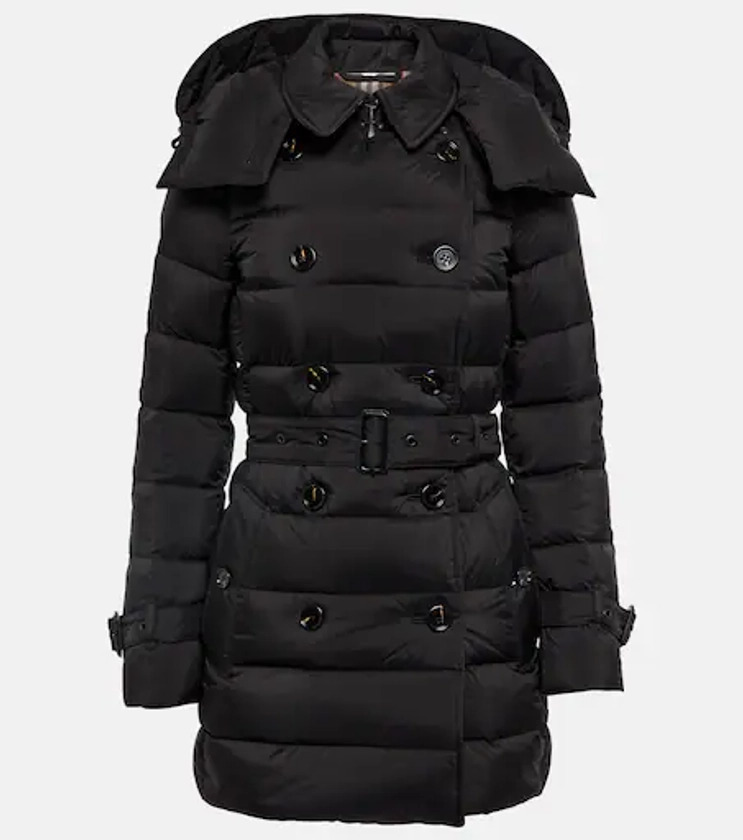 Belted down coat in black - Burberry | Mytheresa