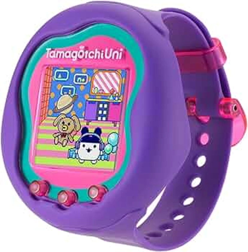 Bandai – Tamagotchi Uni – Tamagotchi connecté Bracelet Montre – Tamagotchi Animal Interactif - Animal de Compagnie virtuel – Tamagotchi en français - Modèle Violet - Jouet Enfant 6 Ans et + - 43352