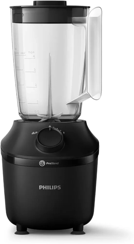 Philips Blender et Mixeur à Smoothies - 450W, Pichet de 1.9L, HomeID App, 1 Vitesse + Pulse, Pro Blend, Broyeur à Glace et Gourde Nomade (HR2041/41)