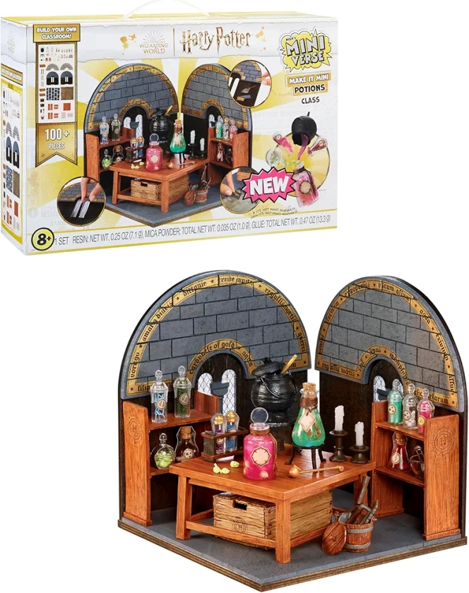 MGA's Miniverse Make It Mini Potions Class, Harry Potter Mini Collectibles, Building Set, 100+ Pieces, DIY, Resin Play, Replica Potions, Collectors, 8+