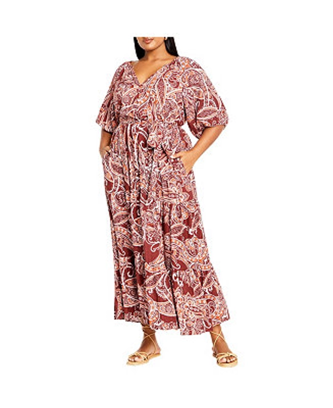 CITY CHIC Plus Size Paisley Charm Maxi Dress - Macy's