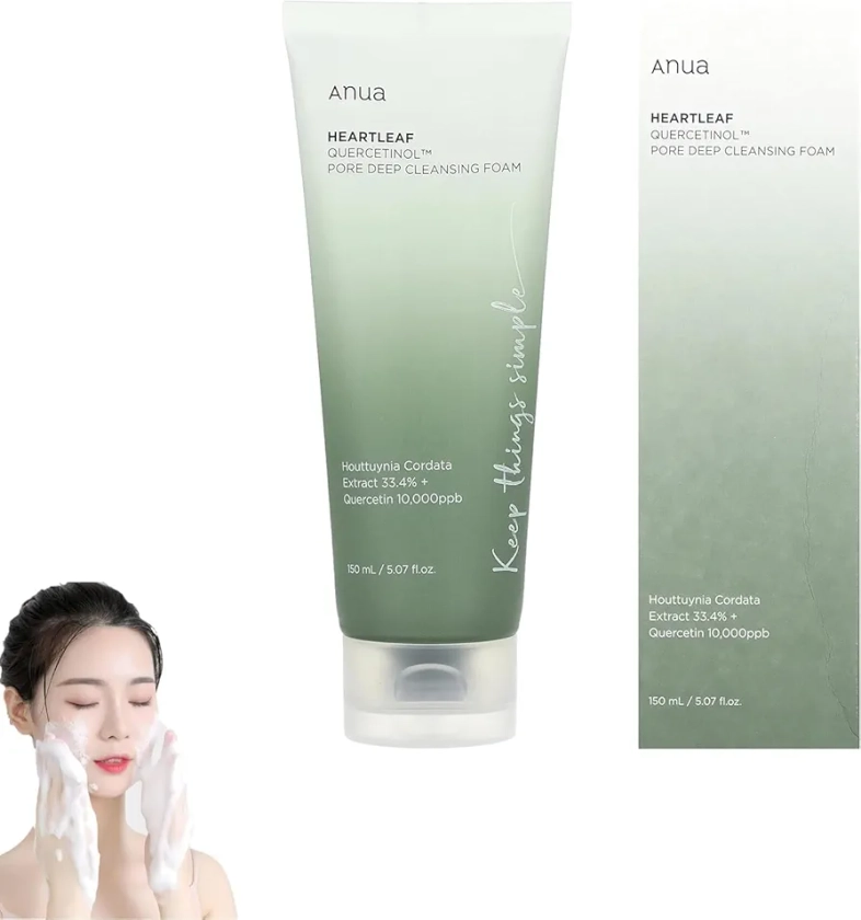 Cleansing Foam Deep Pore Cleansing Foam,Pore Control Cleansing Oil, Heartleaf, Cleansing Foam, Oil Cleanser 150ml (1PCS)