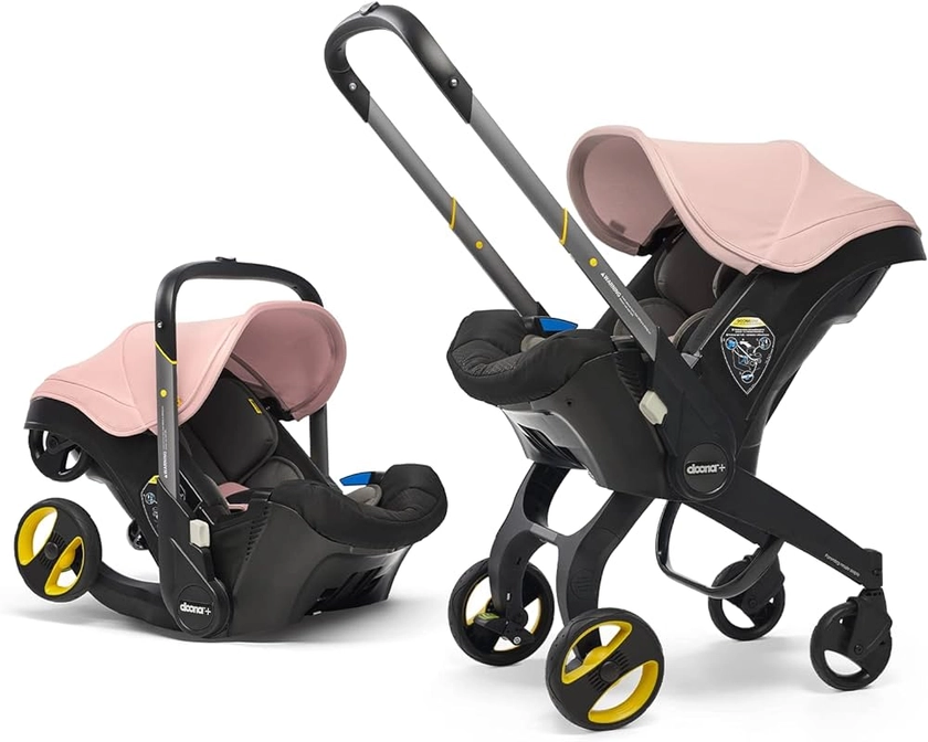 Doona+ Baby Car Seat & Travel Stroller Blush Pink - Convertible 0+ Car Seat and Pram with 5 Point Safety Harness - Ergonomic Pushchair and Travel System - ISOFIX Base Sold Separately : Amazon.co.uk: Baby Products