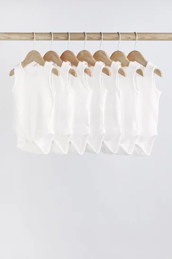 Buy White 7 Pack Baby Vest Bodysuits from the Next UK online shop