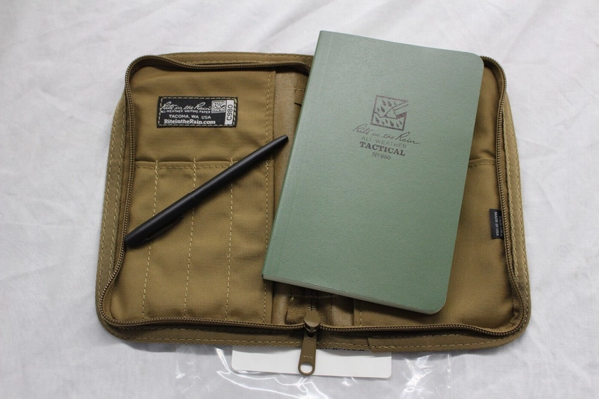 RITE IN THE RAIN 980T KIT ALL WEATHER 5X7 NOTEBOOK/PEN AND CARRYING CASE - TAN