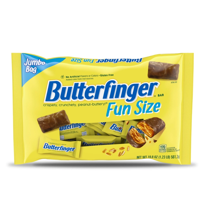 Butterfinger, Chocolate, Mantequilla de Maní, Divertidas Barras de Caramelo, 19.8 oz Bolsa Jumbo