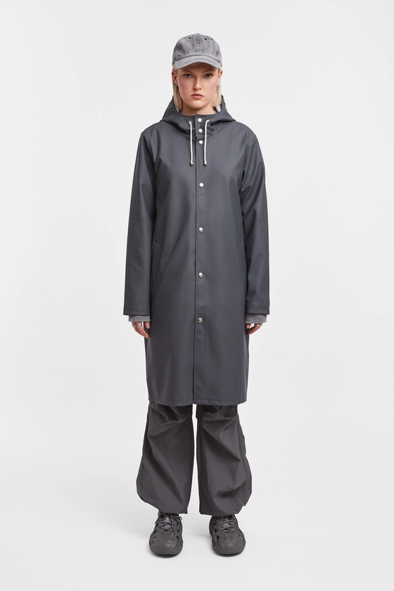 Stockholm Long Raincoat Charcoal