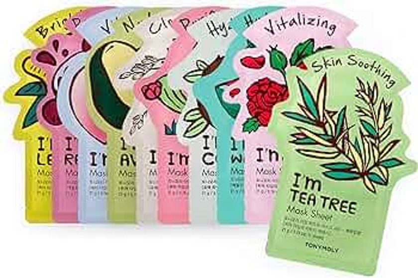 TONYMOLY I'm Real Sheet Mask, Pack of 10