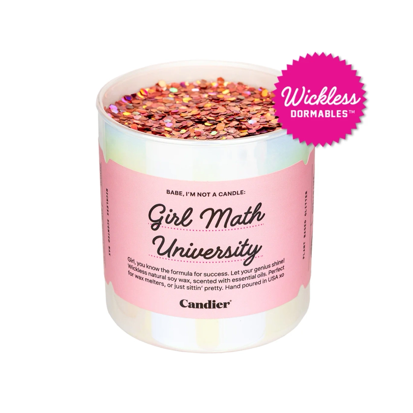 GIRL MATH UNIVERSITY FLAMELESS WAX MELT