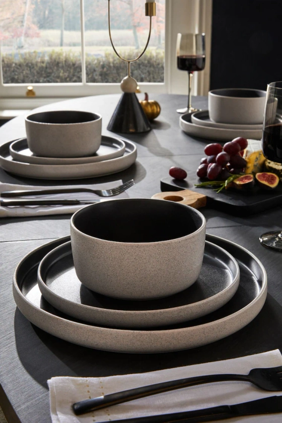 Buy 12 Piece Black Otis Dinner Set from the Next UK online shop