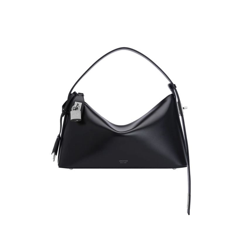 Silver Black Hobo Bag