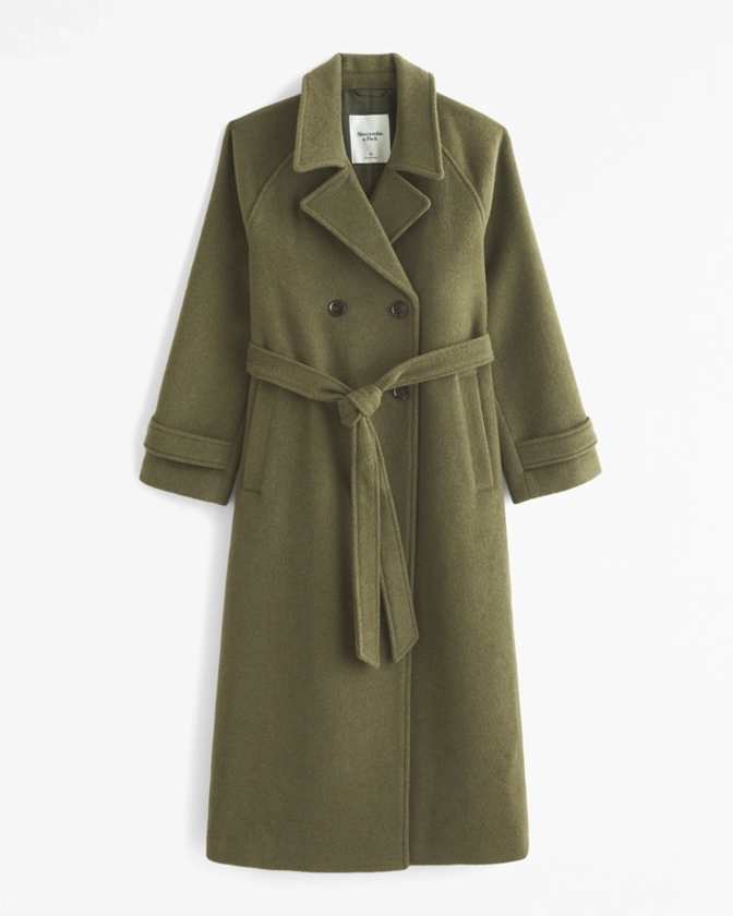 Women's Wool-Blend Trench Coat | Women's Coats & Jackets | Abercrombie.com