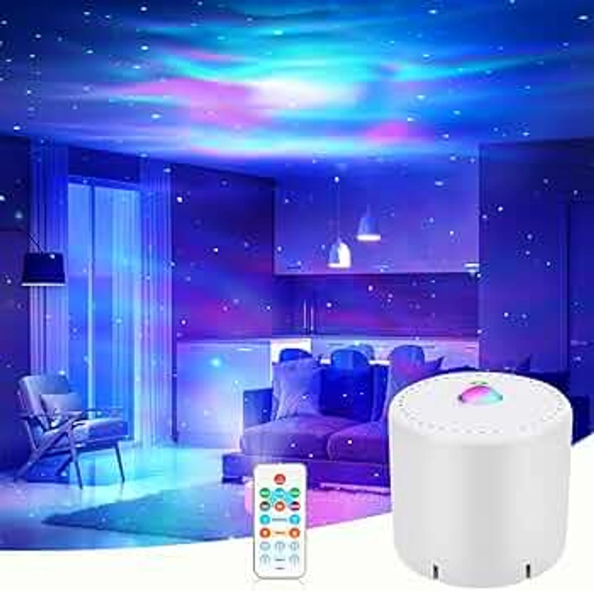 LED Star Projector,Galaxy Projector with Remote Control, Adjustable Speed and Brightness Night light Projector,Aurora Lights projector, Adult Party Decoration