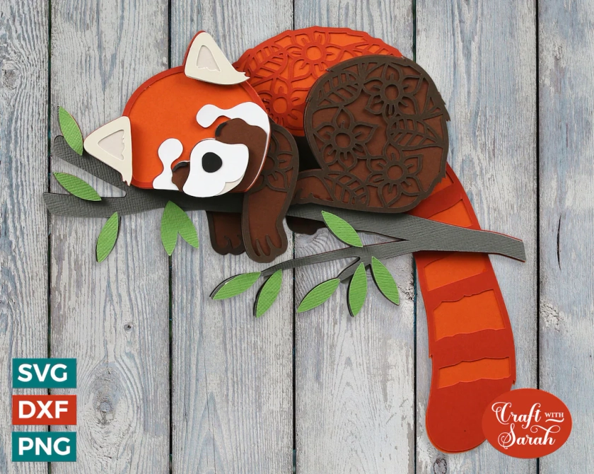 Red Panda SVG 3D Layered Red Panda Cutting File - Etsy UK