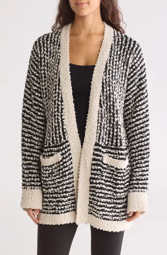 Bobeau Geometric Popcorn Boucle Cardigan | Nordstromrack