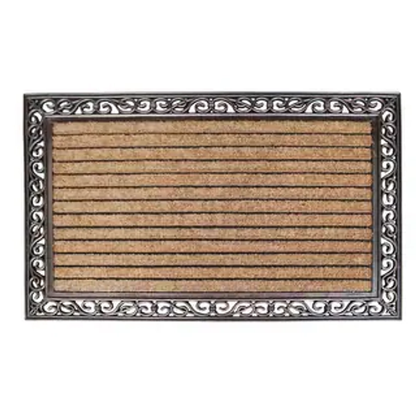 Rubber And Coir Molded Hand-finished Large Double Door Mat 30"X48" | Overstock.com Shopping - The Best Deals on Door Mats | 17416850