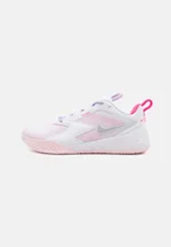 Nike Performance ZOOM HYPERACE 3 UNISEX - Chaussures de volley - white/hyper pink/mint foam/violet mist/pink foam/blanc - ZALANDO.FR
