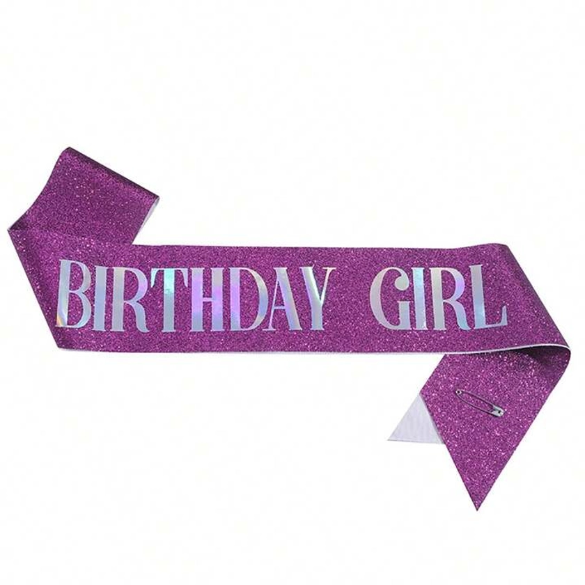 Birthday Girl Sash Glitter Birthday Sash For Women Happy Birthday Sash For Sweet 16 18th 21st 25th 30th 40th 50th Or Any Other Birthday Party