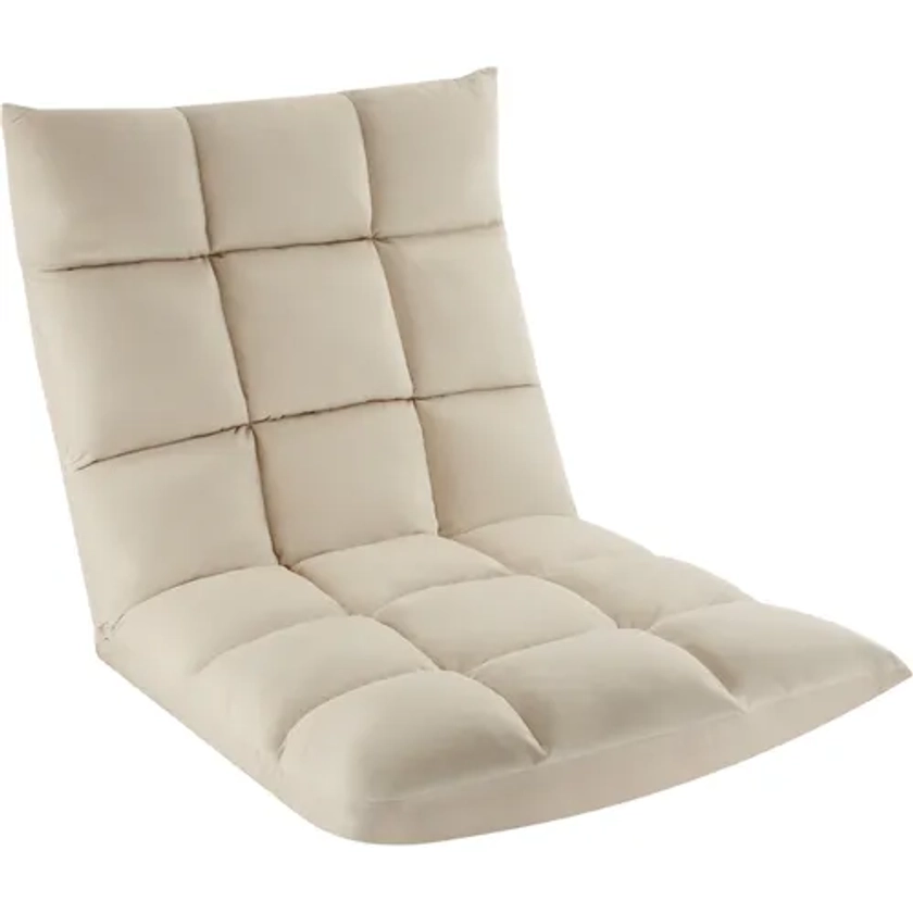 Fauteuil Relax Snooze, 2 En 1, Velours, Réglable En 14 Positions - Beige - Fauteuil BUT