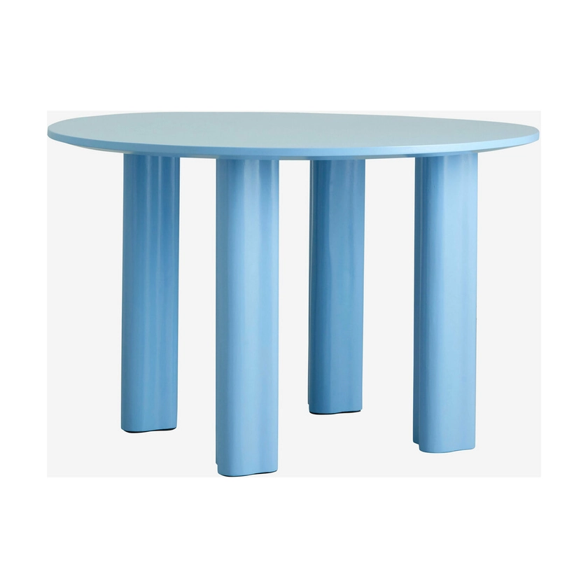 Table à manger organique bleu clair 120 cm Bitan - Nordal