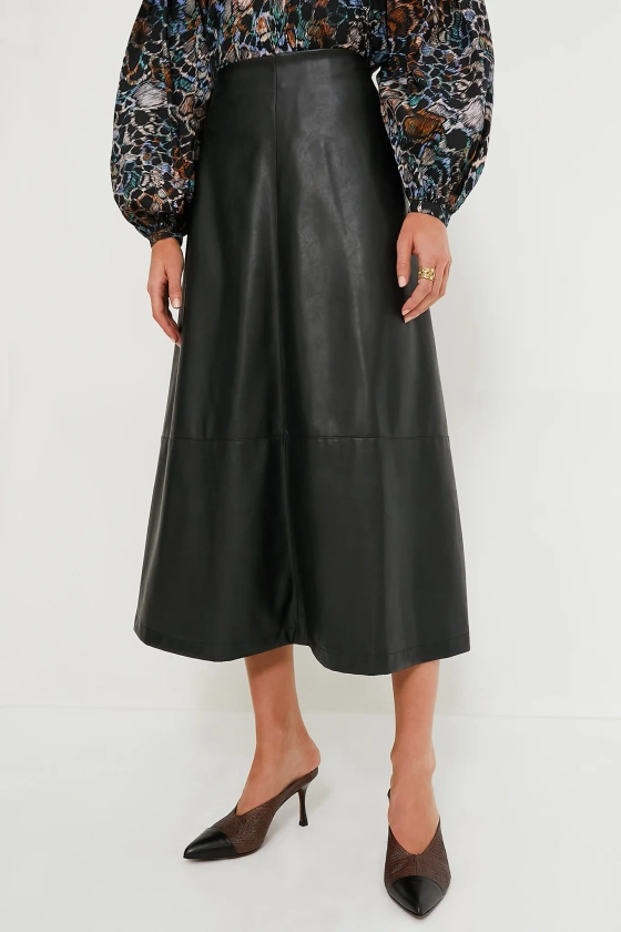 Black Leather Veronica Maxi Skirt | Tuckernuck