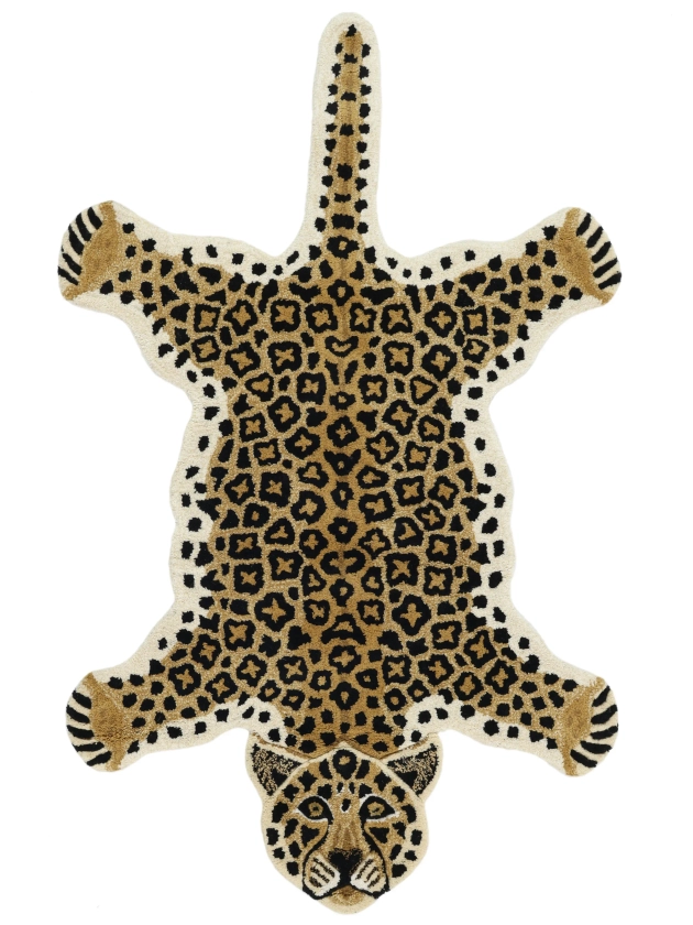 Leopard - Beige 100 x 160 cm Tapis De Laine - Rugvista
