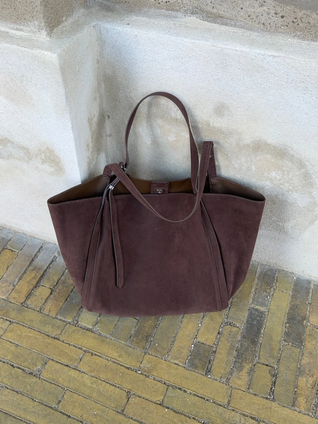 Tolouse sude bag - Dark brown