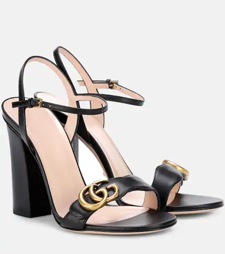 Leather sandals in black - Gucci | Mytheresa