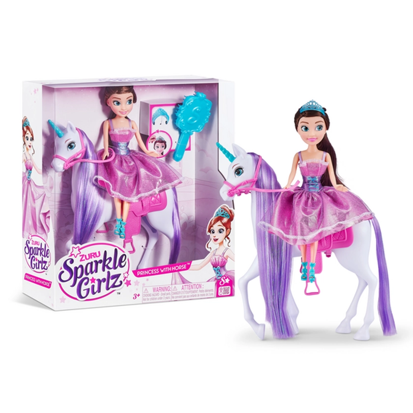 Sparkle Girlz Unicorn and Princess Doll Set by ZURU