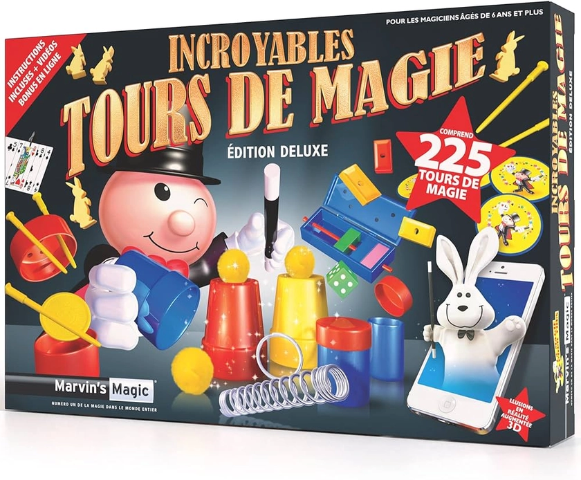 Marvin's Magic - Boîte de 225 Tours de Magie Incroyables - Gamme Magic Made Easy - Convient aux Enfants de 6 Ans et Plus