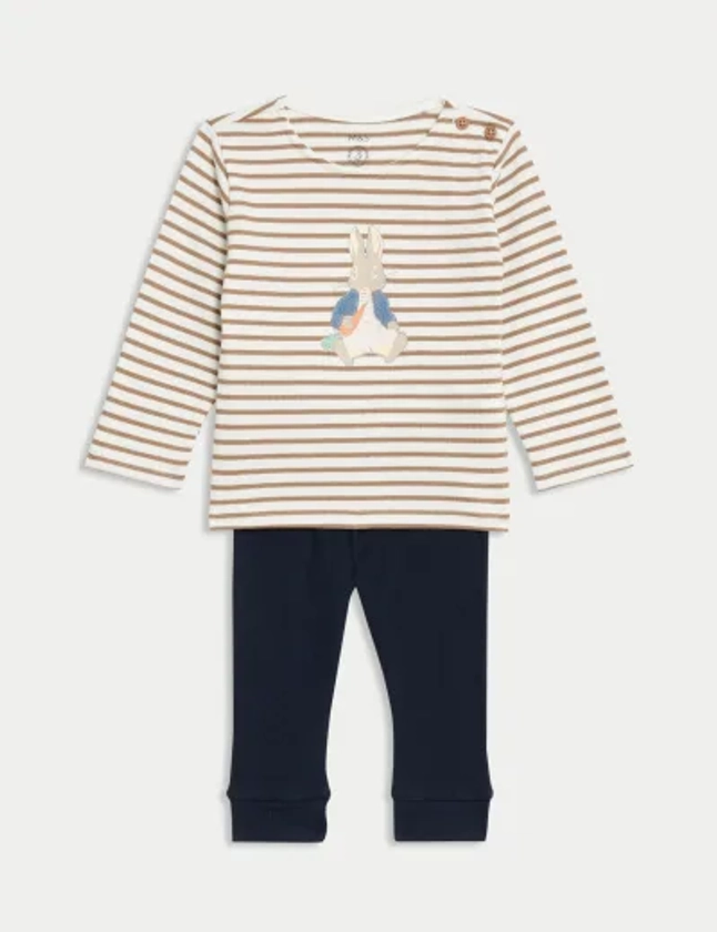 2pc Cotton Rich Peter Rabbit™ Outfit (0-3 Yrs) | M&S Collection | M&S