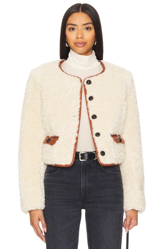 Cinq a Sept Naia Jacket in Ivory & Mahogany | REVOLVE