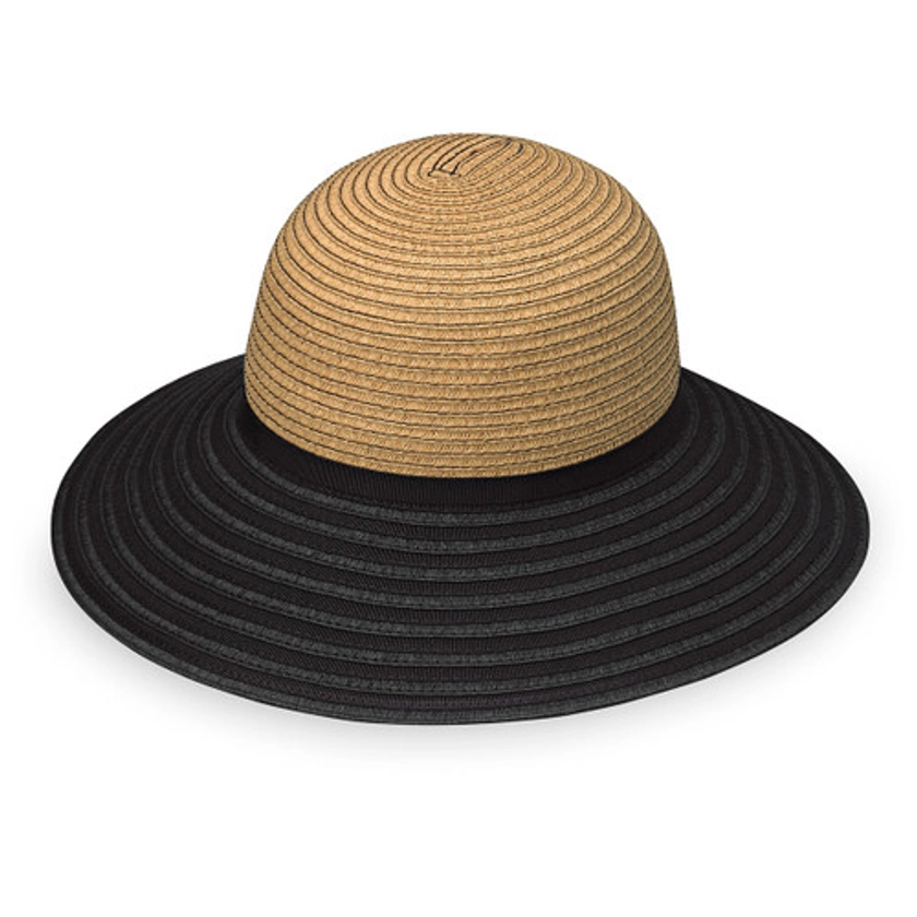 Women's Wallaroo Riviera UV Sun Hat Camel/Black (UPF50+)