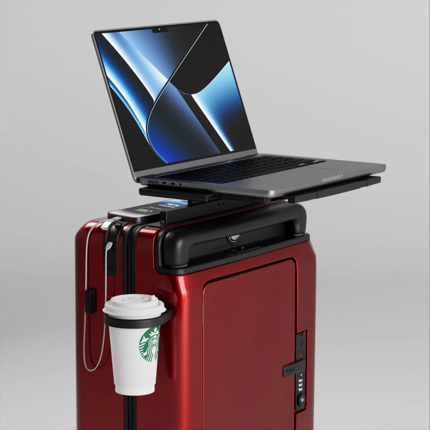 Tramora - Carry-on Luggage with Laptop Stand and more