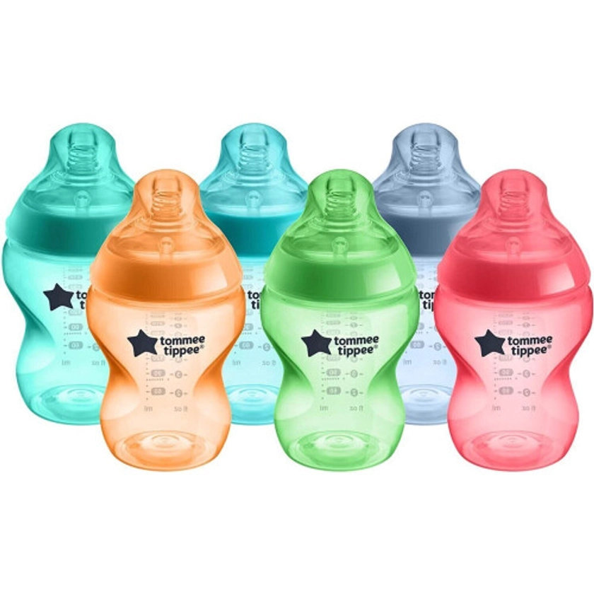 6x Tommee Tippee Fiesta Closer to Nature Baby Bottles 260ml Anti-Colic on OnBuy
