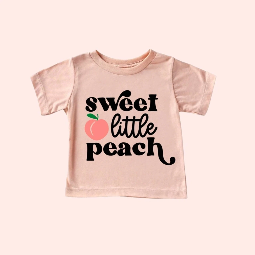 Kid's Graphic Short Sleeve Tee, Sweet Little Peach