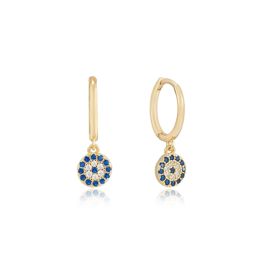 Nyx Evil Eye 18K Gold Drop Earrings