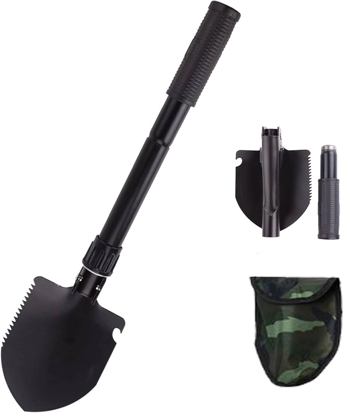 Pelle Multifonction, Pelle Pliante Multifonctionnelle pour Couper Branches Camping Survie Randonnée et Jardinage la Chasse l'expédition