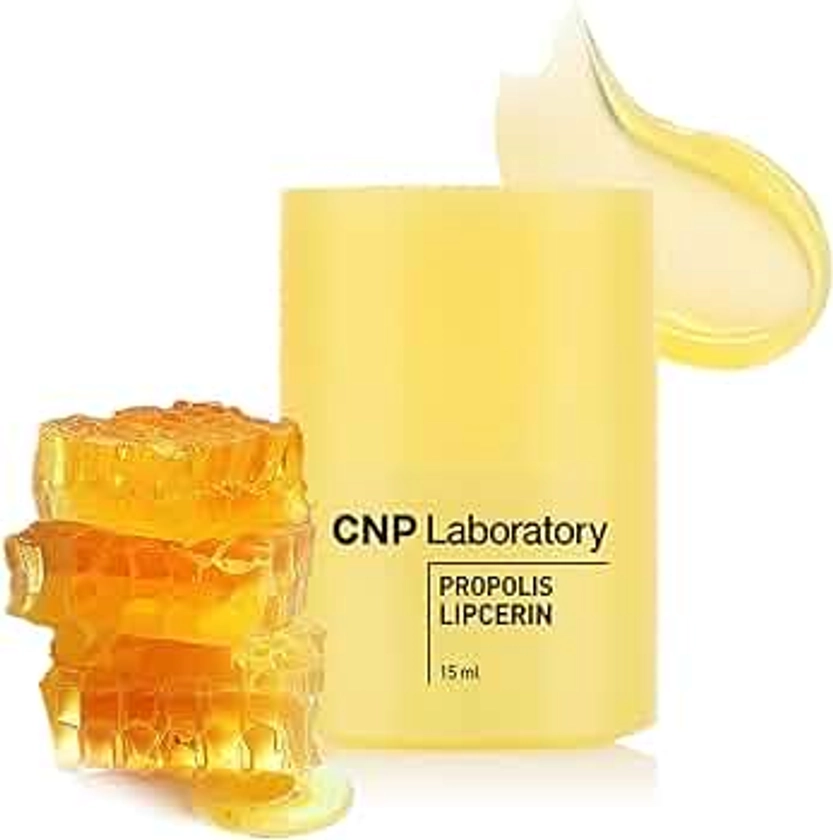 CNP Honey Lip Butter (0.5 fl.oz / 15ml) - Propolis Lipcerin™, Hydrating Overnight Manuka Lip Balm & Mask, 12hrs Long-lasting Moisture, Gentle Exfoliation, Hygienic Twist Dispenser, Korean Skin Care