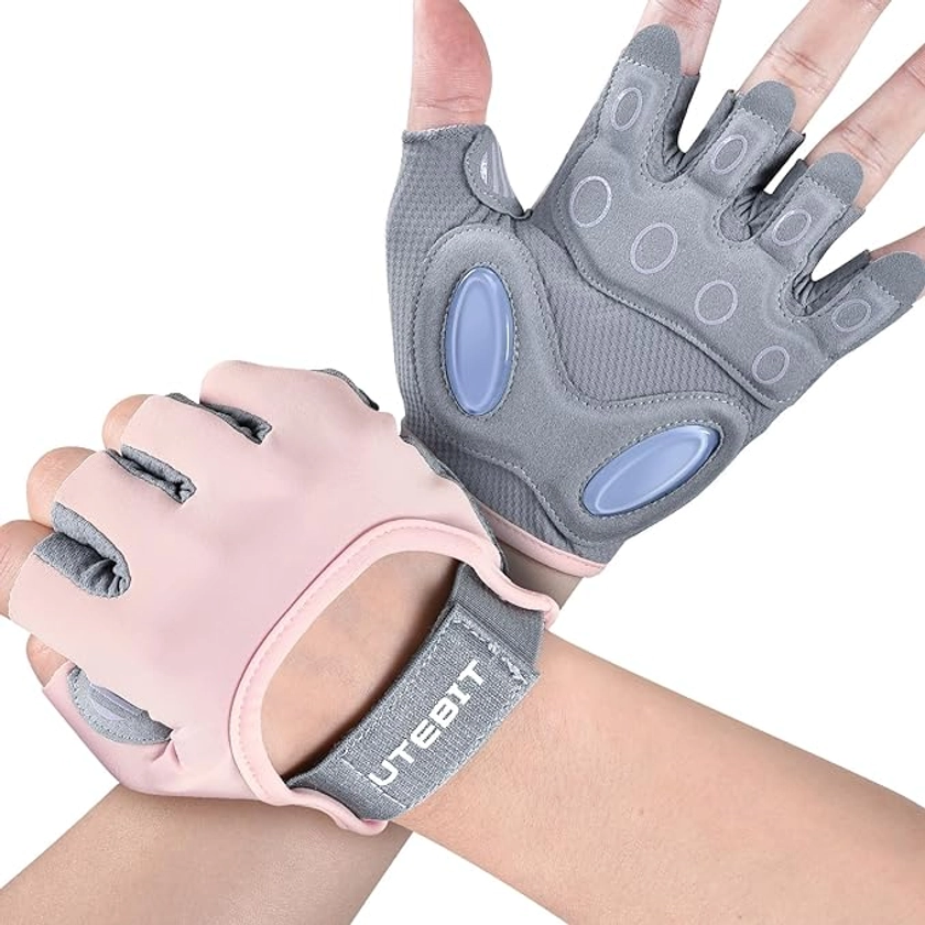 UTEBIT Gym Gloves for Women, Weight Lifting Workout Gloves with Wrist Support Rubber Padded Full Palm Protection, Breathable Pink Cycling Gloves for Training, Exercise, Fitness : Amazon.co.uk: Sports & Outdoors