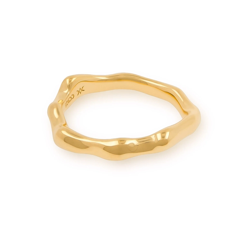Organic Band Ring-Gold