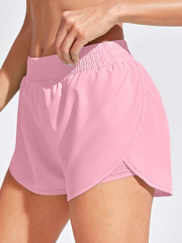 Yoga Basic 2 In 1 Tulip Hem Athletic Shorts