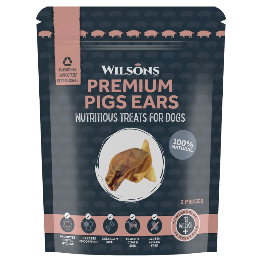Premium Pigs Ears Natural Dog Treats