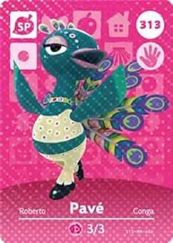 Pavé - Nintendo Animal Crossing Happy Home Designer Series 4 Amiibo Card - 313