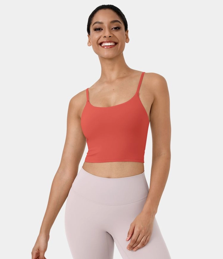 Women’s Basic Padded Workout Cropped Tank Top - Halara 