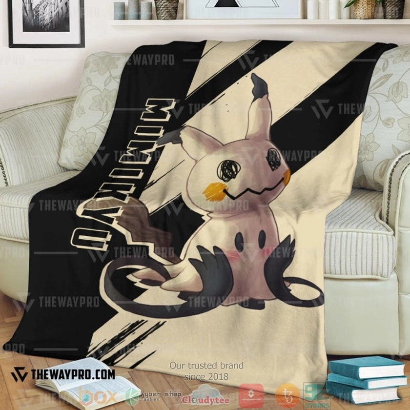 Anime Pokemon Mimikyu Khaki Black Soft Blanket - Hot Sale 2024