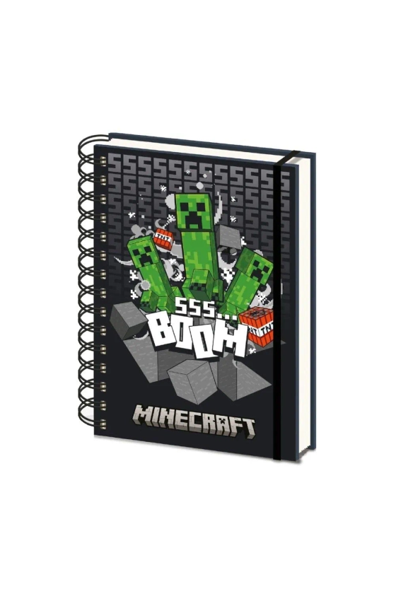 Stationery | 3D & Lenticular A5 Wirebound Notebook | Minecraft