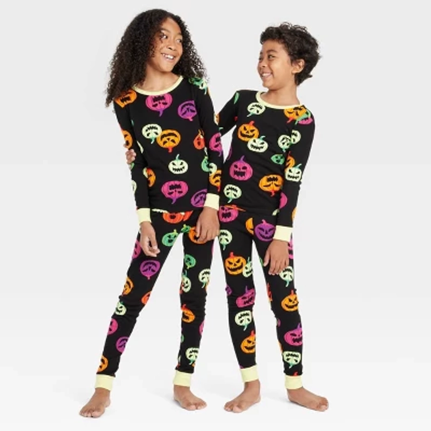 Kids' 'Pumpkin' Printed Glow-in-the-Dark Halloween Matching Family Pajama Set - Hyde & EEK! Boutique™ 6