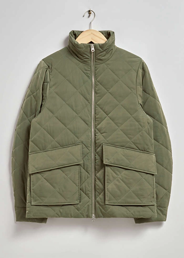 Diamond-Quilted Jacket - Khaki - & Other Stories GB